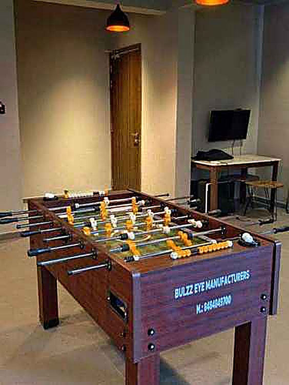 Wooden Foosball Table Real Setup