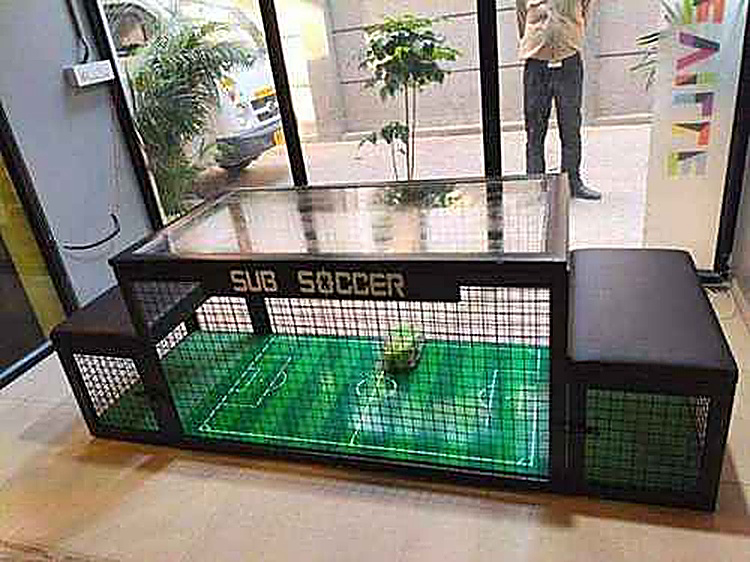 Sub Soccer Table Real Glass Top and Turf